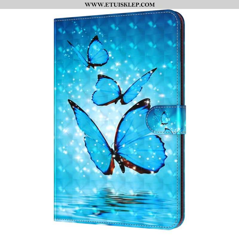 Skórzany Futerał do Samsung Galaxy Tab A8 (2021) Motyle